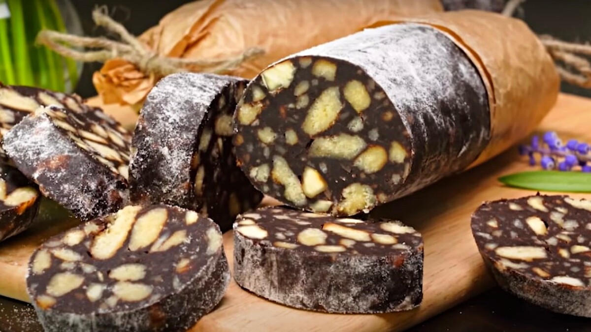 Любимая сладость из СССР: как легко приготовить шоколадную колбаску дома