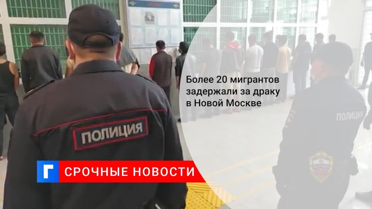 Более 20 мигрантов задержали за драку в Новой Москве