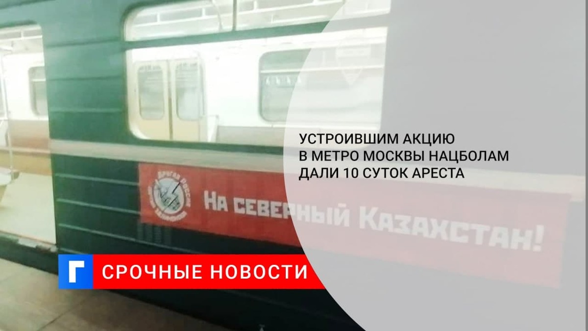 Устроившим акцию в метро Москвы нацболам дали 10 суток ареста