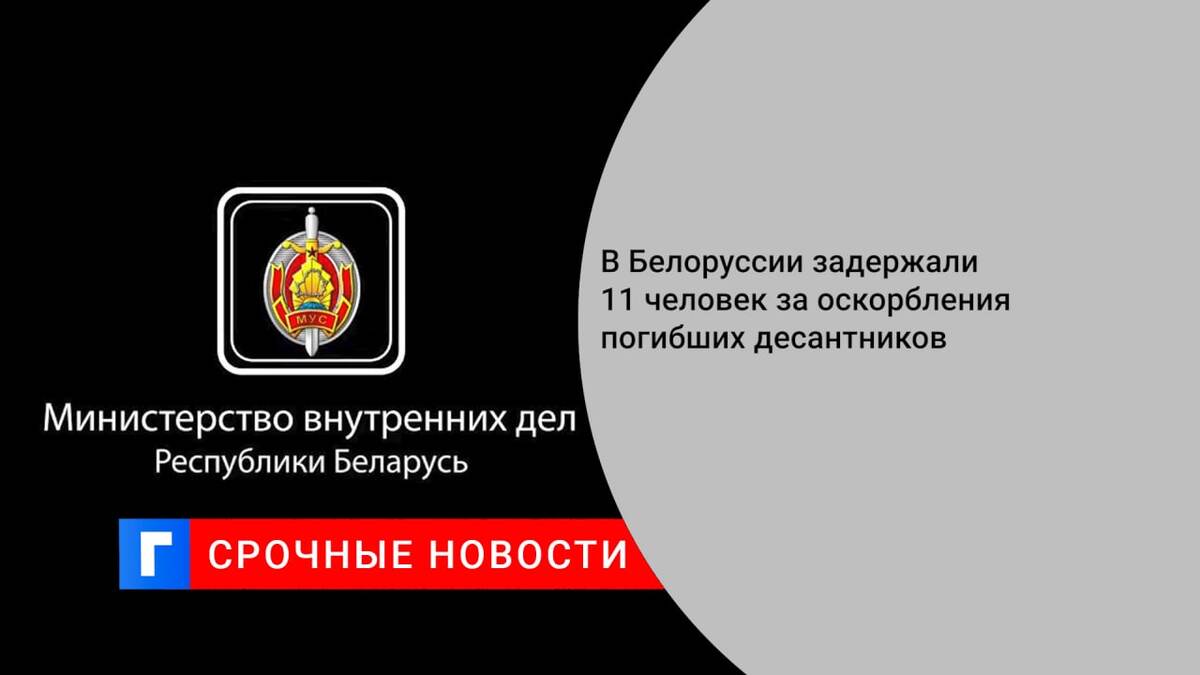 В Белоруссии задержали 11 человек за оскорбления погибших десантников
