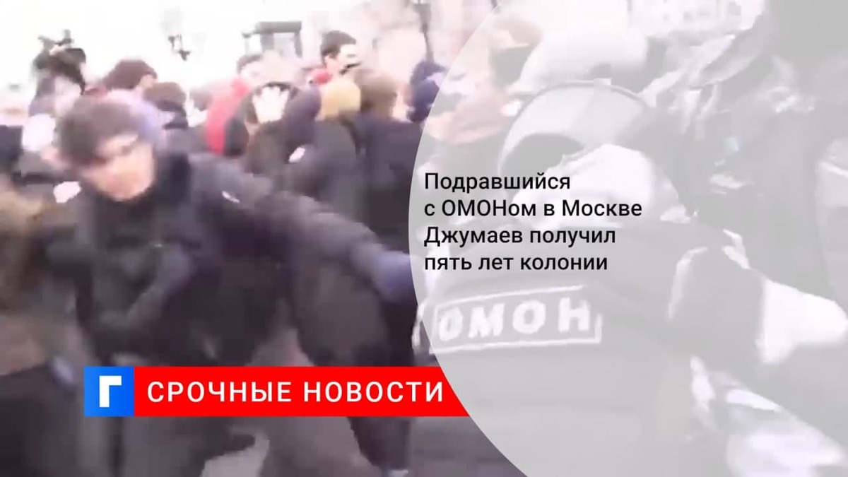 Студент МГУ Джумаев приговорен к пяти годам колонии за драку с силовиками Студент МГУ Джумаев приговорен к пяти годам колонии за драку с силовиками