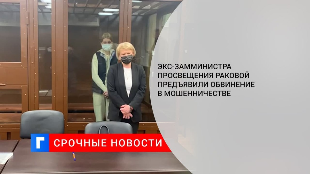 Экс-замминистра просвещения Раковой предъявили обвинение в мошенничестве