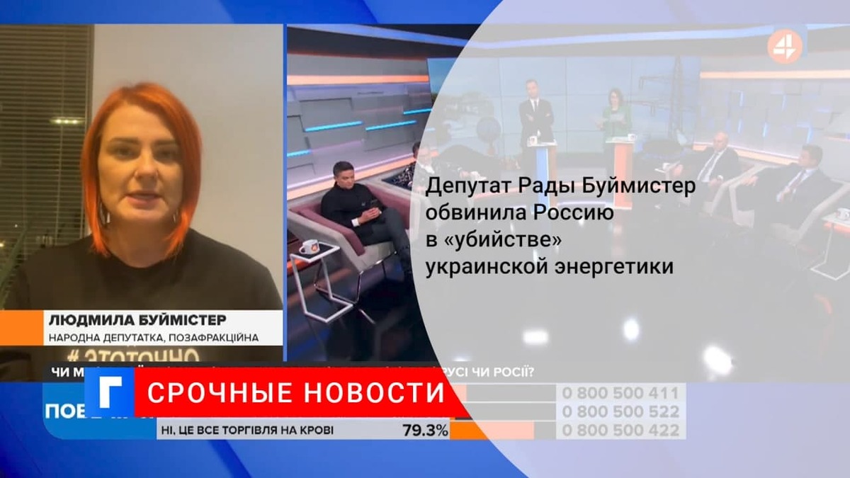 Депутат Рады Буймистер заявила, что российское электричество «убивает» энергетику Украины