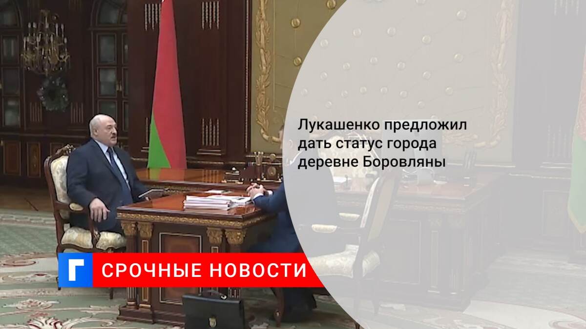 Лукашенко предложил дать статус города деревне Боровляны