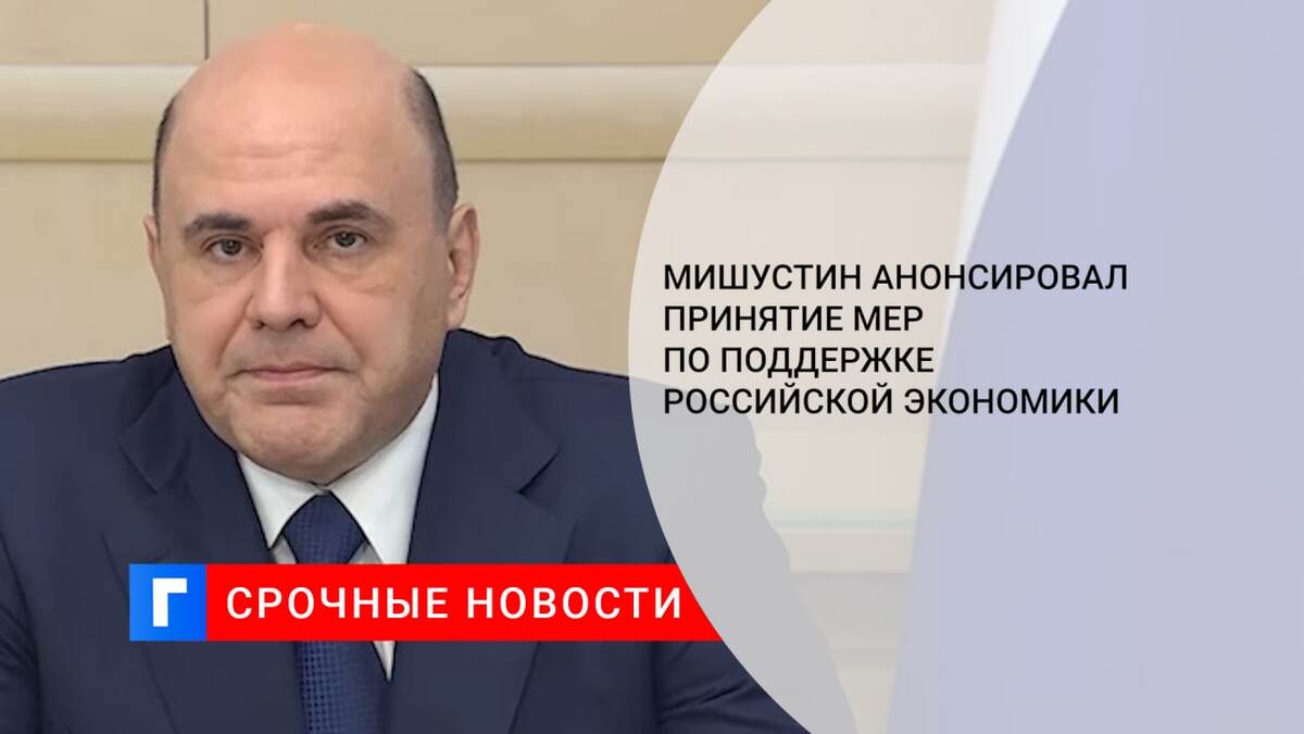Мишустин анонсировал принятие мер по поддержке российской экономики