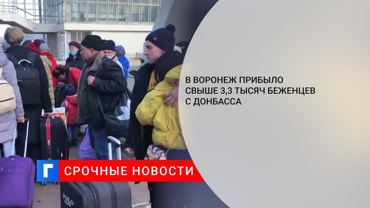 Воронежская область приняла 3,3 тыс. беженцев из ДНР и ЛНР