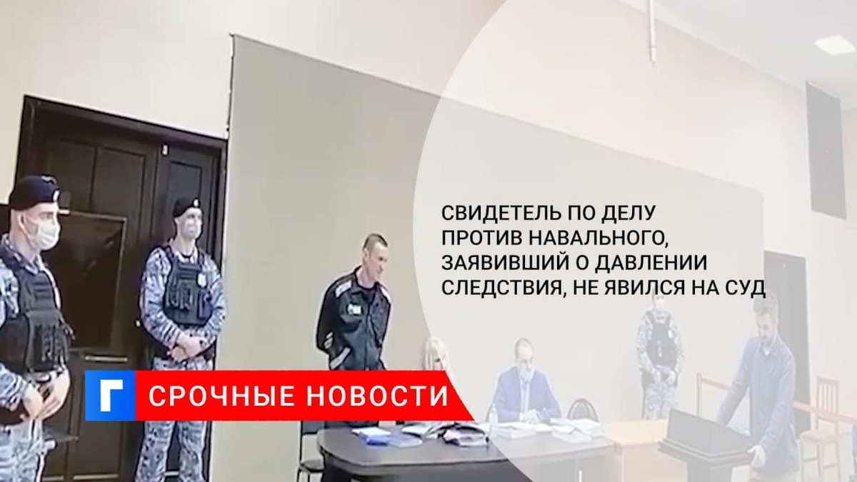 Свидетель Горожанко, заявивший о давлении следствия, не явился на суд по делу Навального