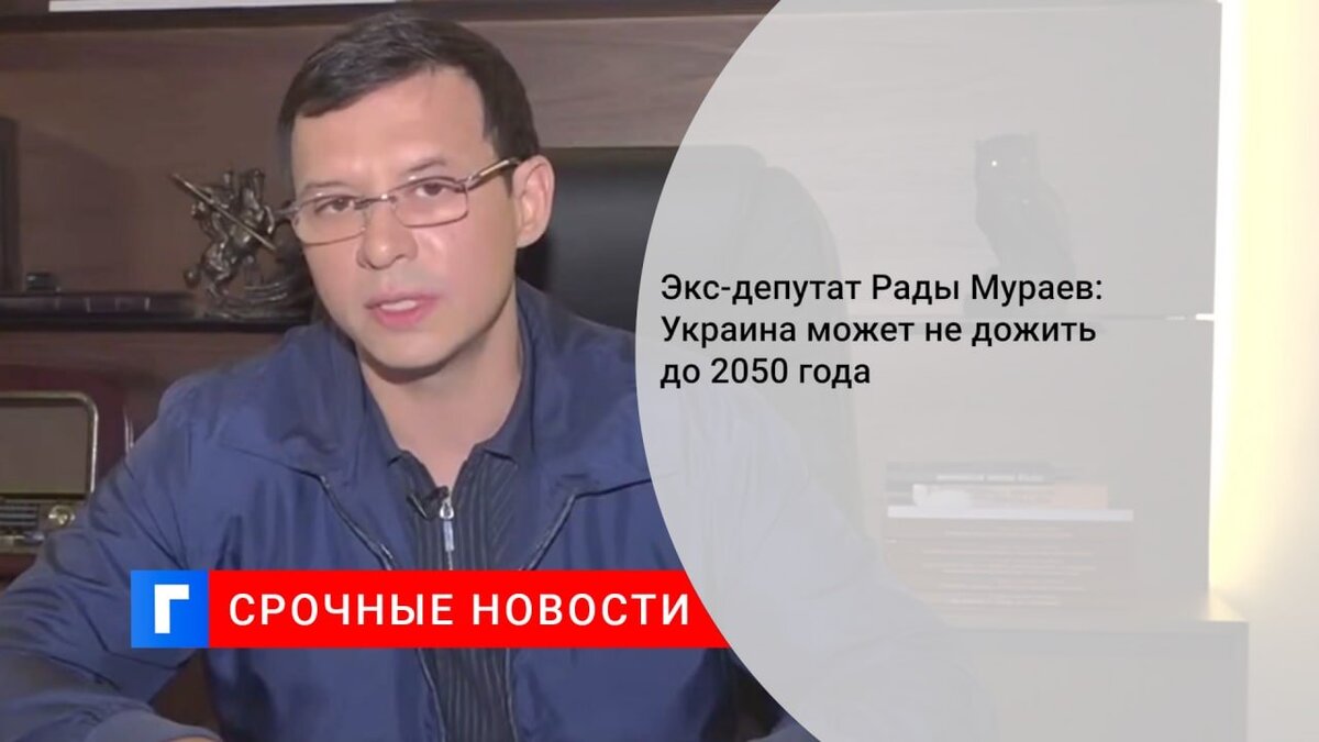 Экс-депутат Рады Мураев: Украина может не дожить до 2050 года 
