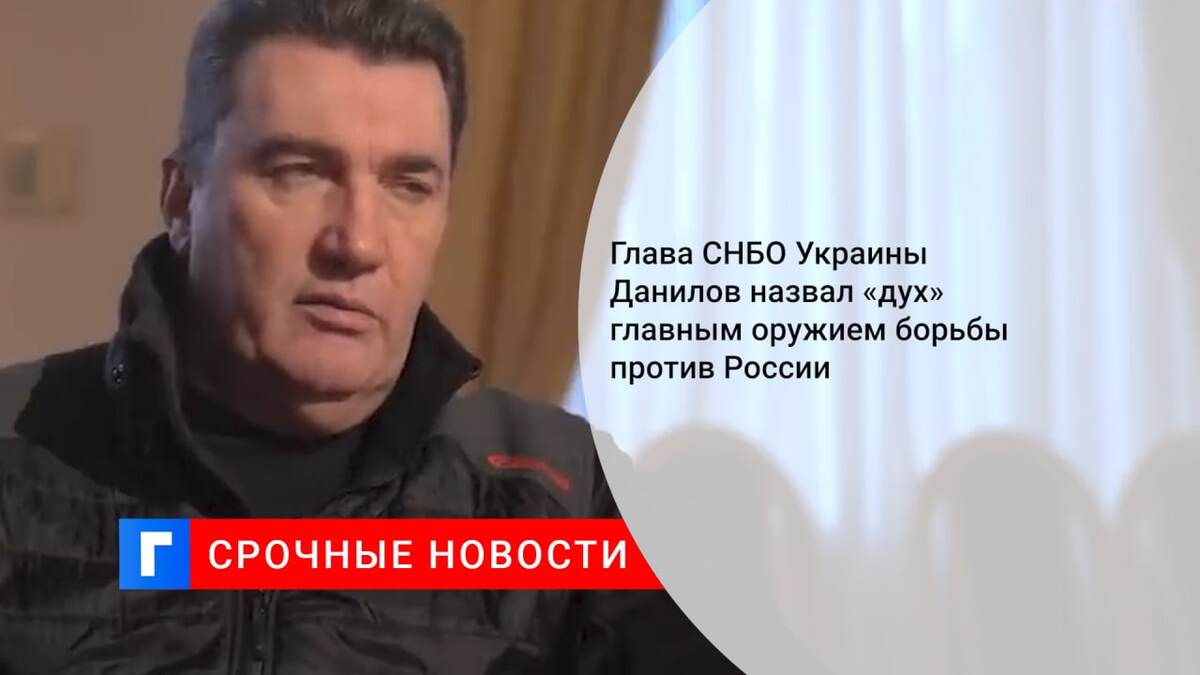 Глава СНБО Украины Данилов назвал «дух» главным оружием борьбы против России