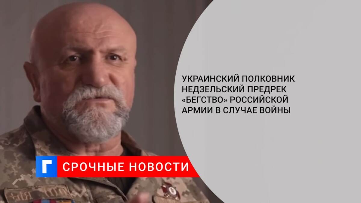 Украинский полковник Недзельский предрек «бегство» российской армии в случае войны