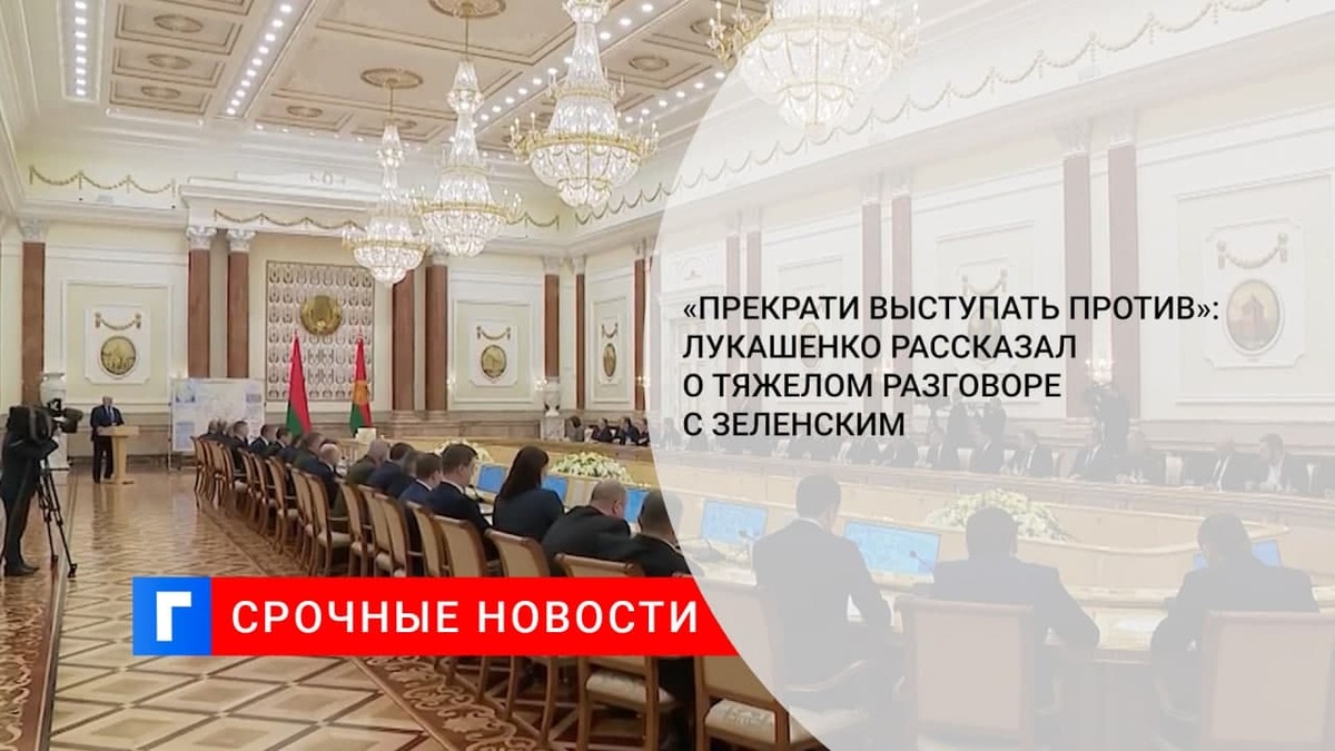 Президент Белоруссии Лукашенко назвал разговор с Зеленским тяжелым