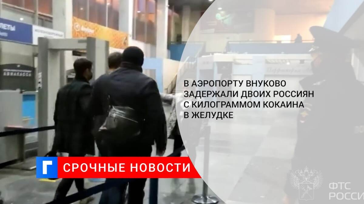 В аэропорту Внуково задержали двоих россиян с килограммом кокаина в желудке