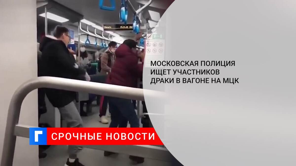 Московская полиция ищет участников драки в вагоне на МЦК