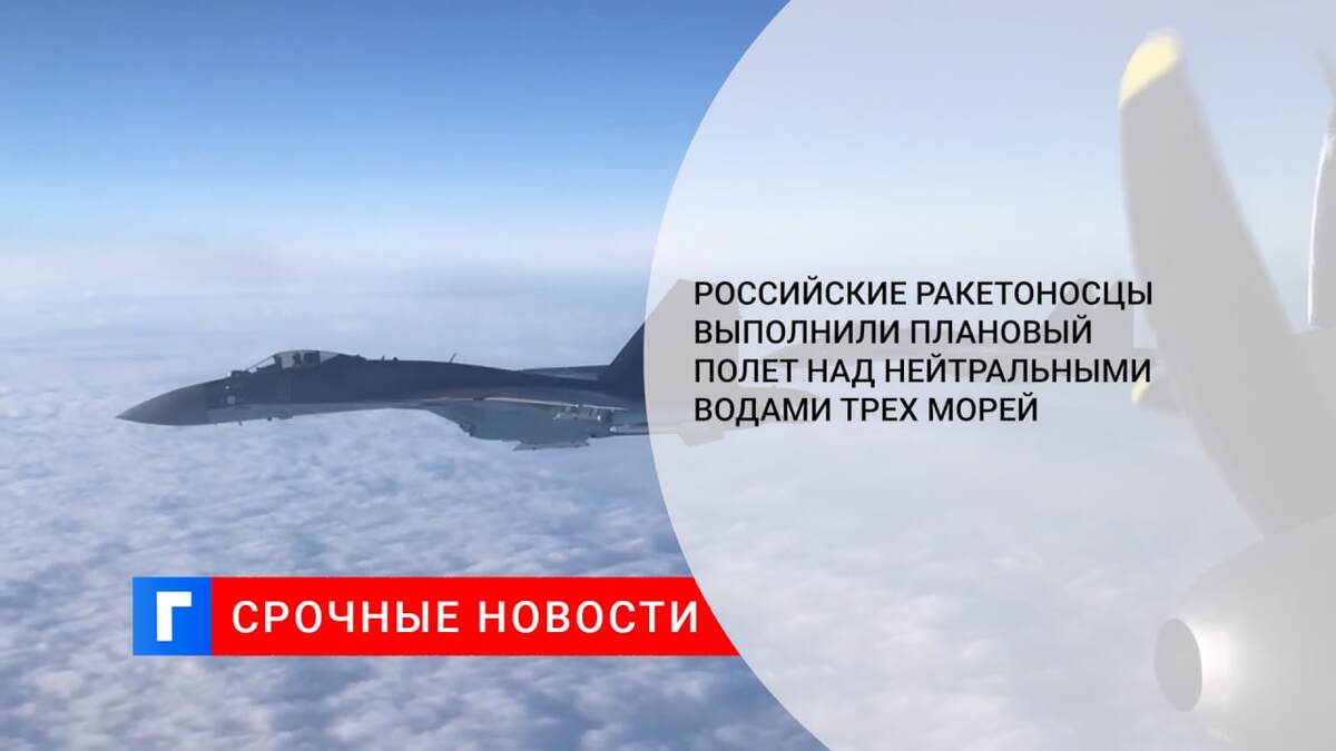 Российские ракетоносцы выполнили плановый полет над нейтральными водами трех морей