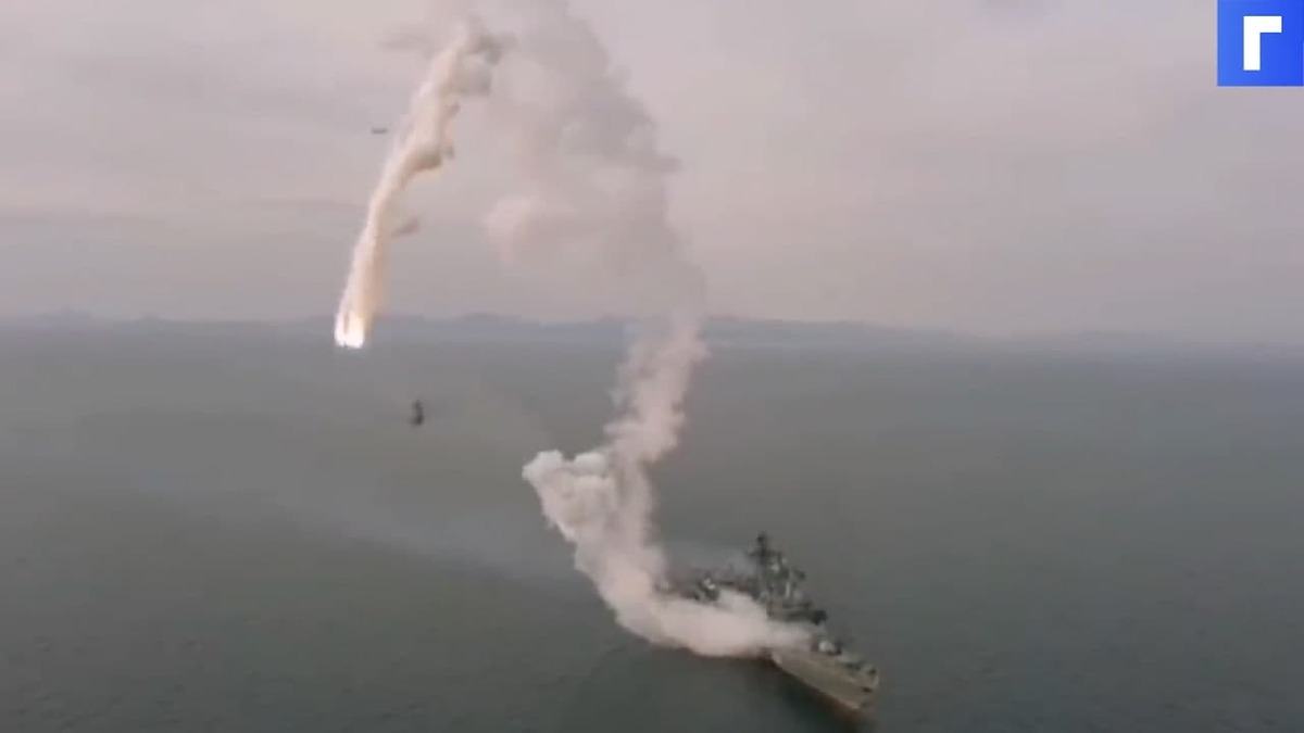 Опубликовано видео неудачного пуска «Калибра» с фрегата «Маршал Шапошников»