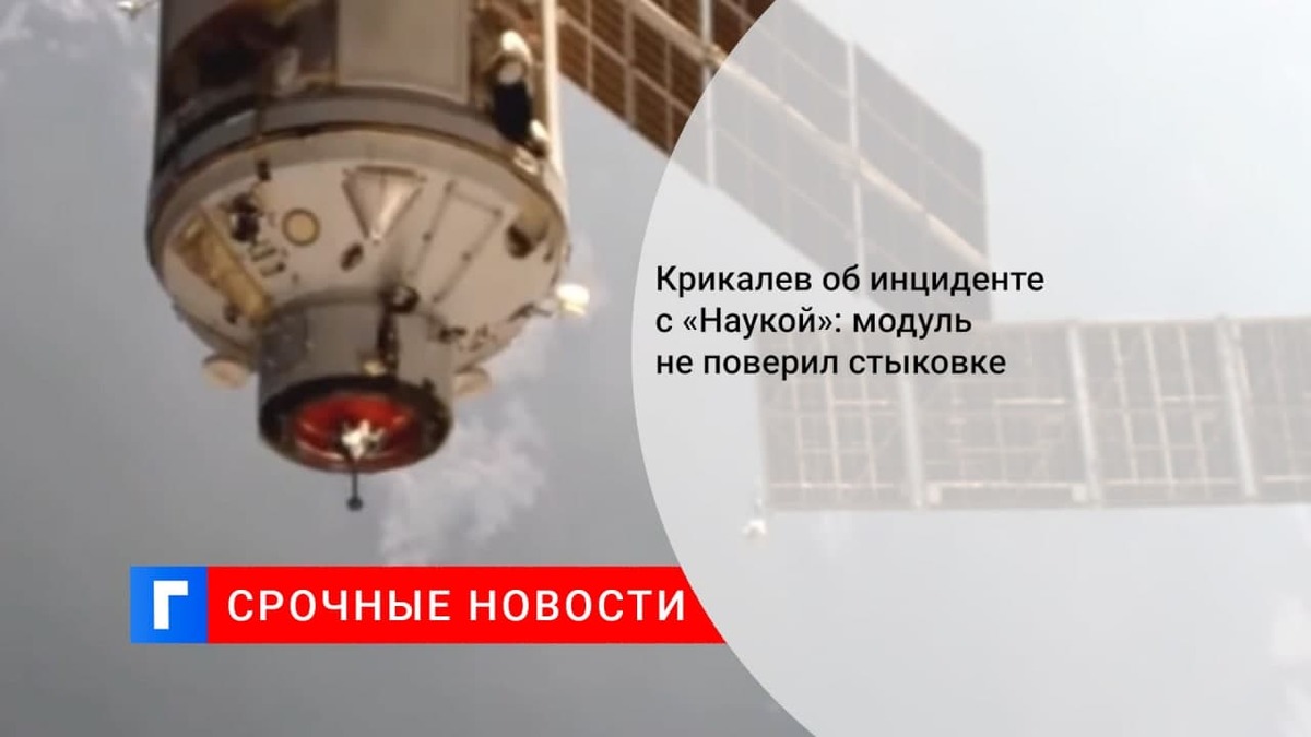 Крикалев объяснил инцидент с «Наукой» тем, что модуль усомнился в стыковке Крикалев объяснил инцидент с «Наукой» тем, что модуль усомнился в стыковке
