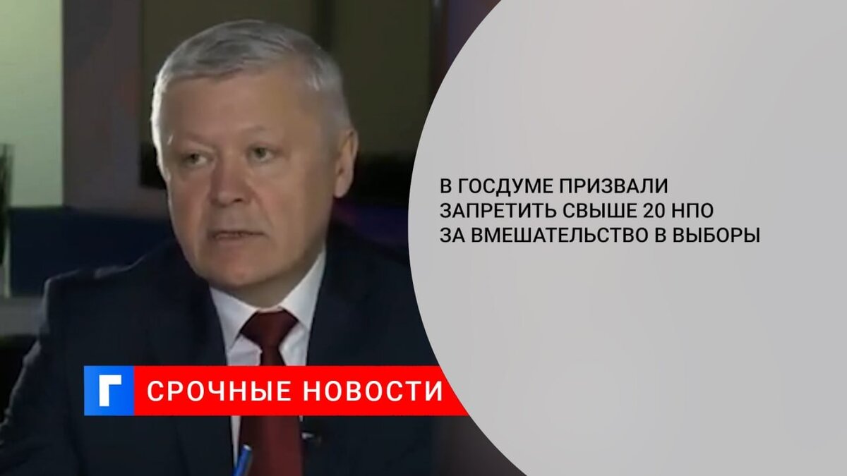 В Госдуме призвали запретить свыше 20 НПО за вмешательство в выборы В Госдуме призвали запретить свыше 20 НПО за вмешательство в выборы