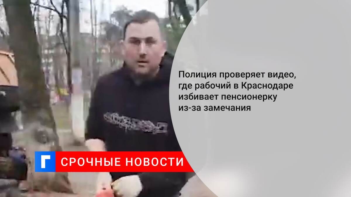 Полиция проверяет видео, где рабочий в Краснодаре избивает пенсионерку из-за замечания