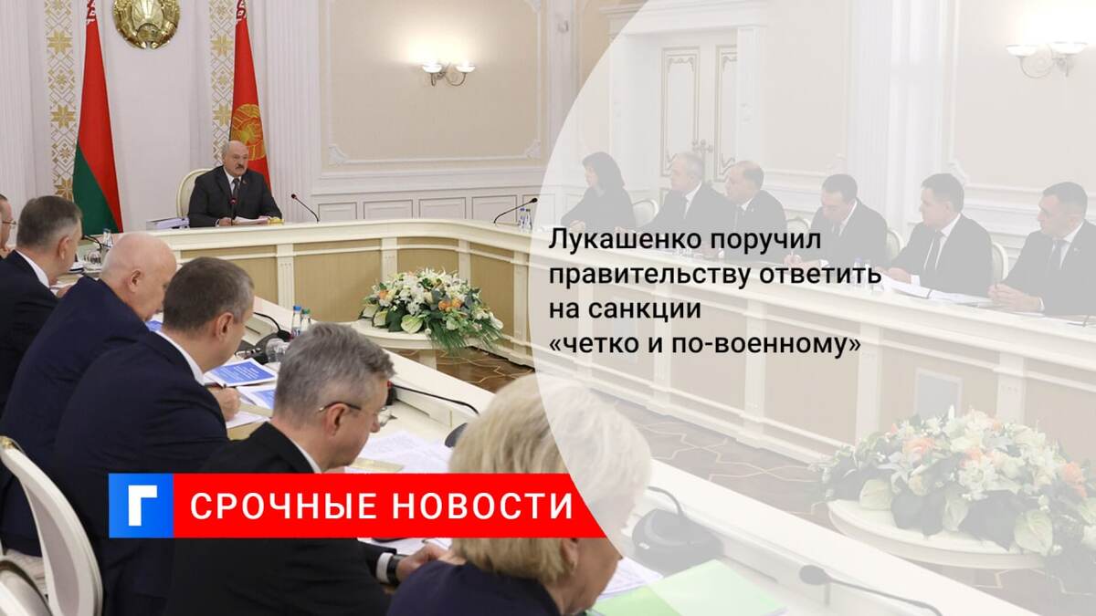 Лукашенко поручил правительству ответить на санкции «четко и по-военному»