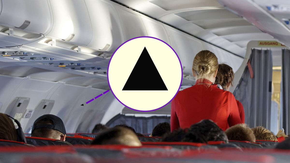 Знают единицы: вот зачем в салоне самолета «рисуют» черный треугольник
