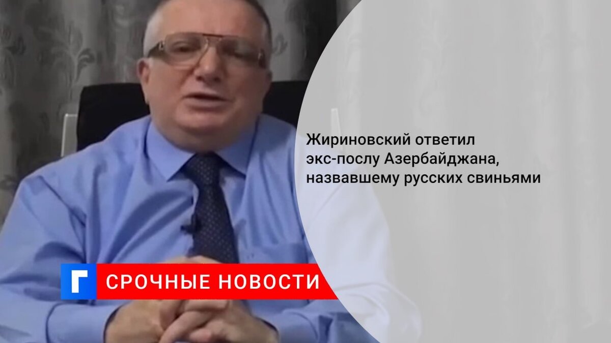 Жириновский ответил экс-послу Азербайджана, назвавшему русских свиньями