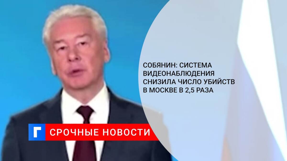 Собянин: система видеонаблюдения снизила число убийств в Москве в 2,5 раза