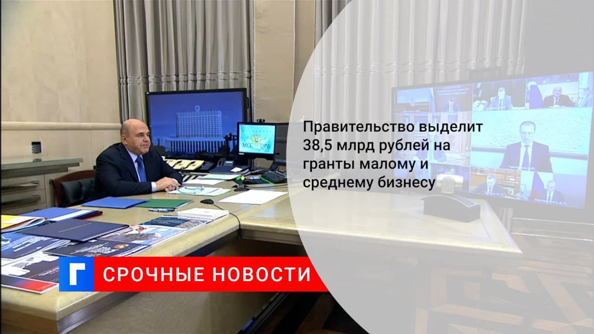 Правительство выделит 38,5 млрд рублей на гранты малому и среднему бизнесу