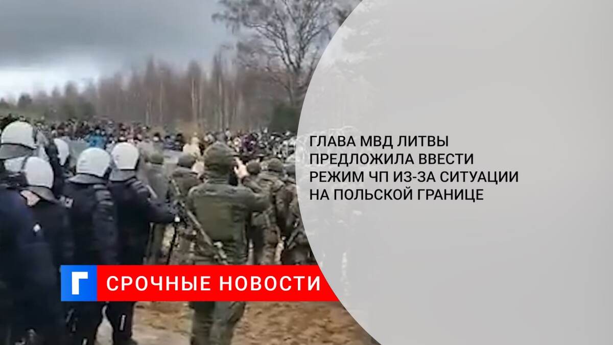 Глава МВД Литвы предложила ввести режим ЧП из-за ситуации на польской границе Глава МВД Литвы предложила ввести режим ЧП из-за ситуации на польской границе