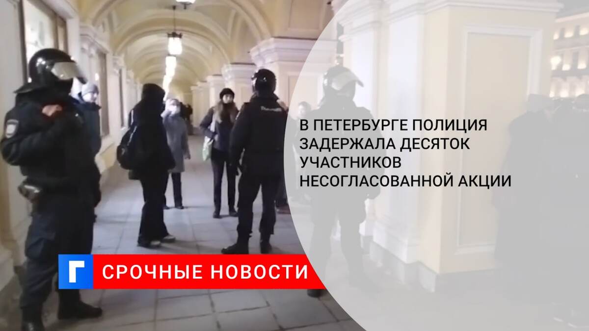В Петербурге полиция задержала десяток участников несогласованной акции