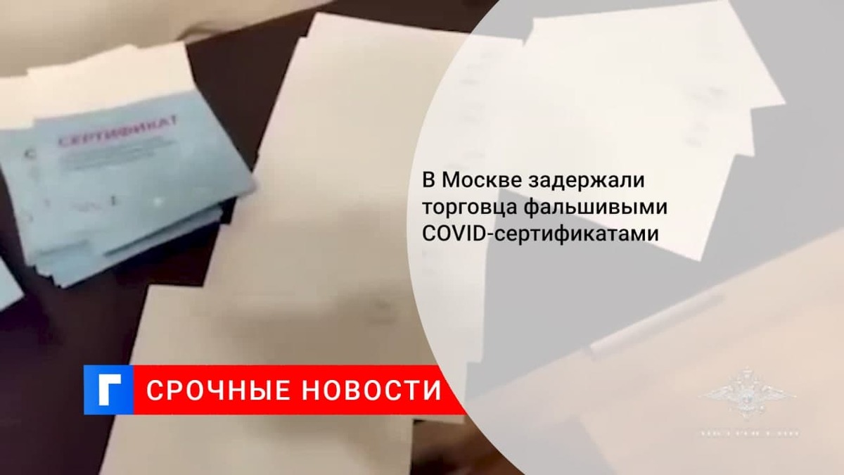 Полиция Москвы изъяла у приезжего более 300 поддельных сертификатов о вакцинации