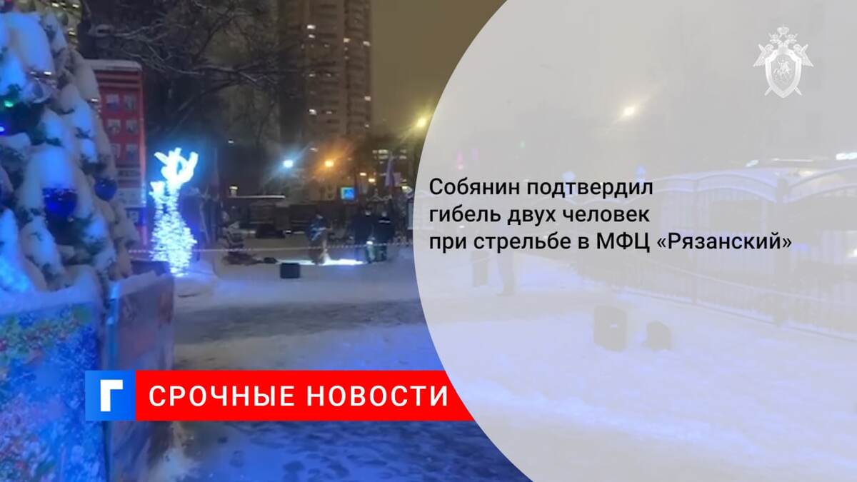 Собянин подтвердил гибель двух человек при стрельбе в МФЦ «Рязанский»