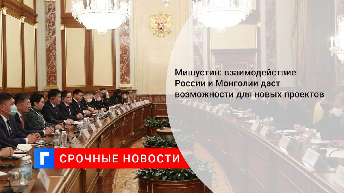 Мишустин: взаимодействие России и Монголии даст возможности для новых проектов