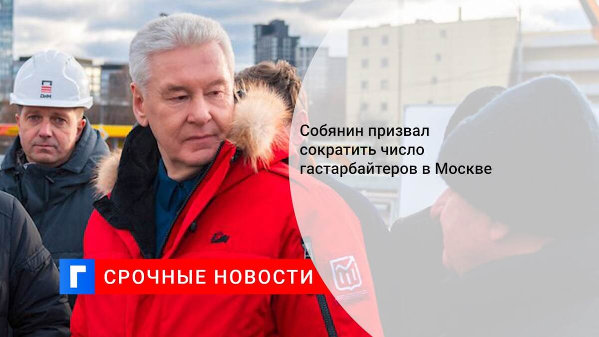 Собянин призвал сократить число гастарбайтеров в Москве