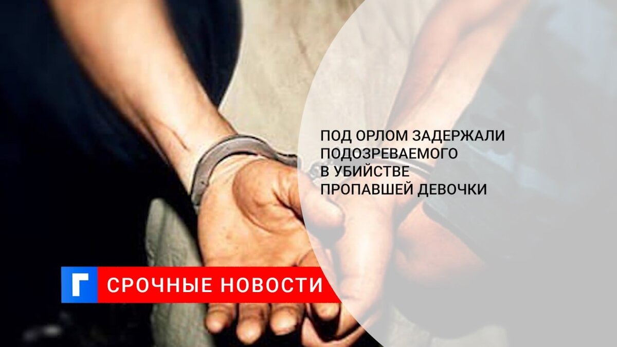 Под Орлом задержали подозреваемого в убийстве пропавшей девочки Под Орлом задержали подозреваемого в убийстве пропавшей девочки