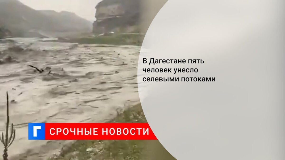 В Дагестане пять человек унесло селевыми потоками