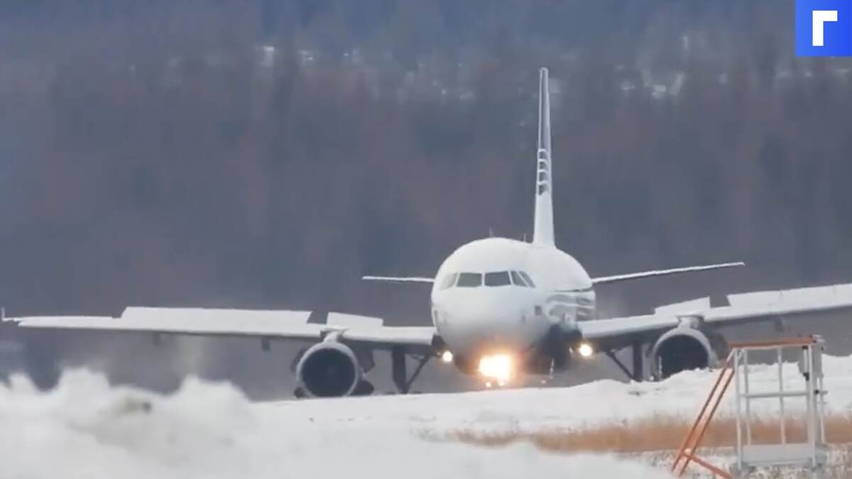 Экстремальная посадка российского самолета с пассажирами попала на видео