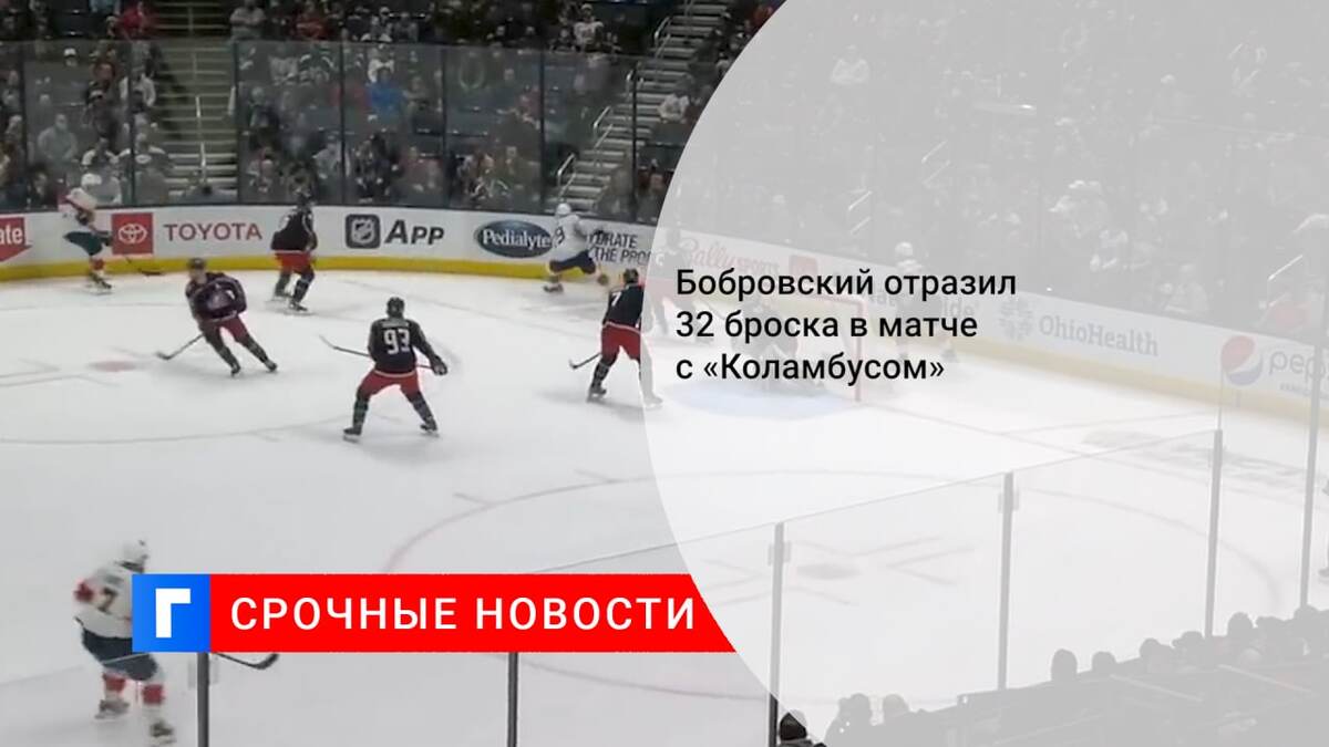 Бобровский отразил 32 броска в матче с «Коламбусом» 