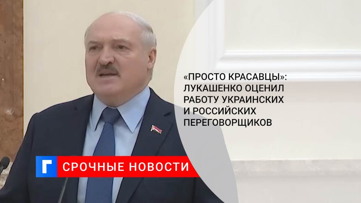 «Просто красавцы»: Лукашенко оценил работу украинских и российских переговорщиков