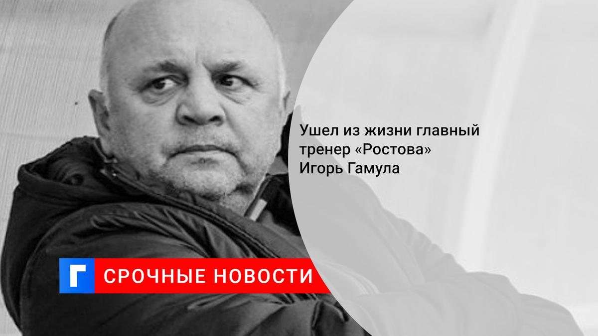 Ушел из жизни главный тренер «Ростова» Игорь Гамула