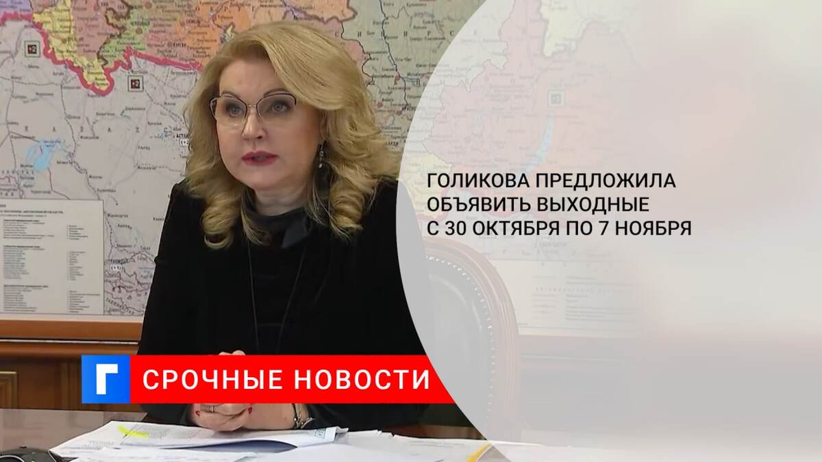 Разговоры 30 октября. Голикова предложила нерабочими. Голикова предложила объявить с 30. Голикова предложила выходные в ноябре. Голикова выходные с 30 октября.