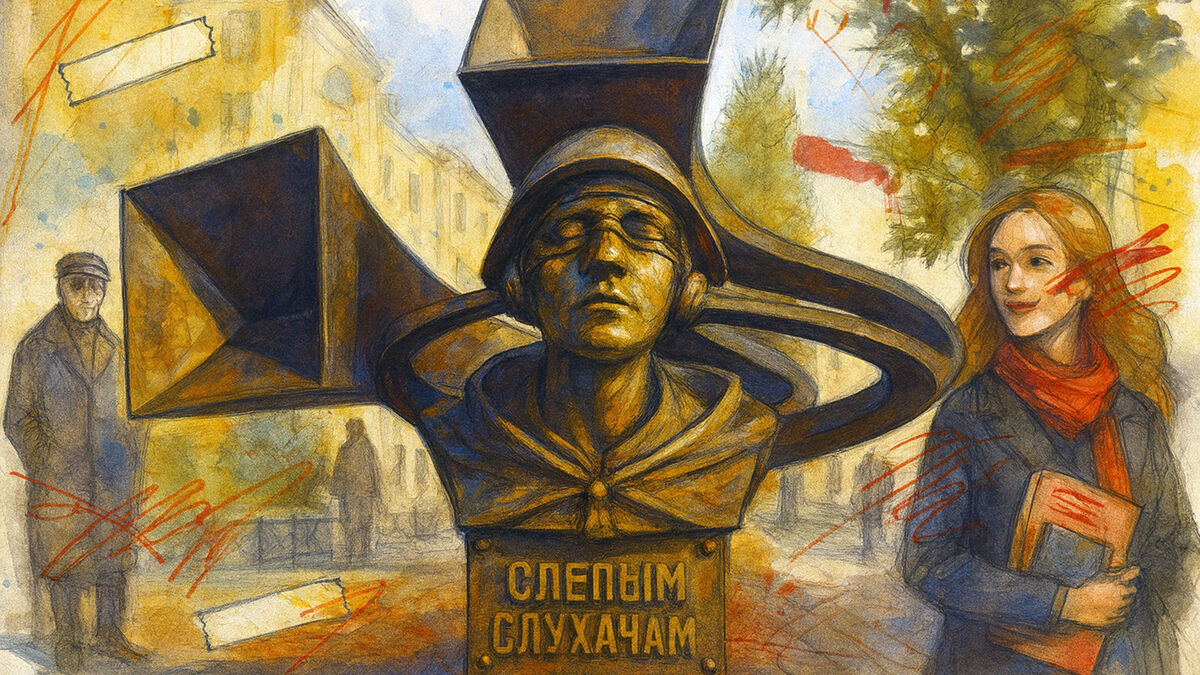«Они слышали небо»: новый памятник на Петроградской стороне, посвящённый незрячим защитникам блокадного Ленинграда