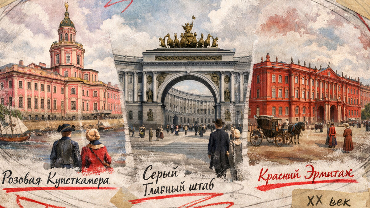 Кунсткамера была розовой, Главный штаб — серым: кто чаще всех менял масть в Петербурге