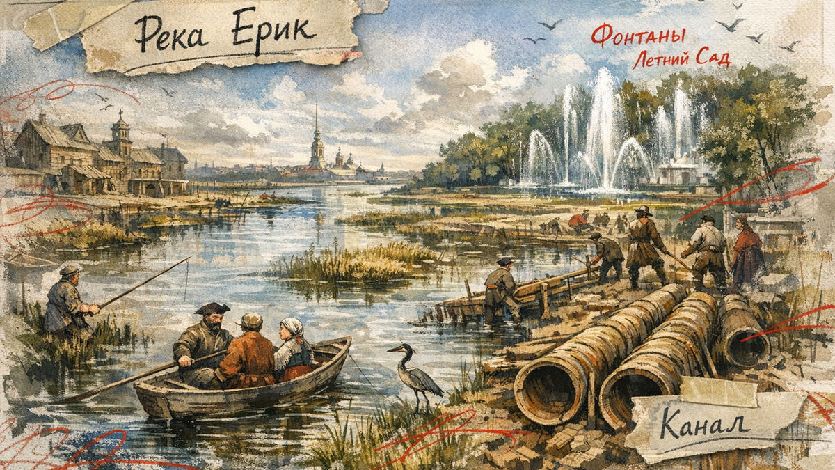 Как болотный Ерик стал величественной Фонтанкой: дикая история названия главной реки Петербурга