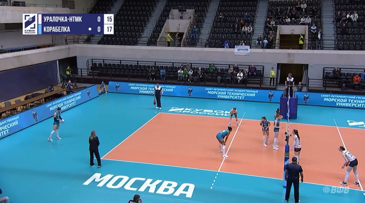 Питерская волейбольная команда «Корабелка» выиграла первый матч в «Финале шести»