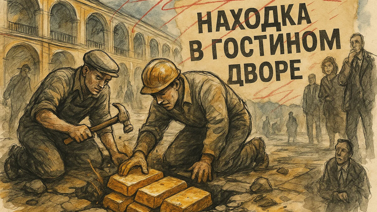 Полвека ходили по нему ногами: как под Гостиным двором нашли центнер золота