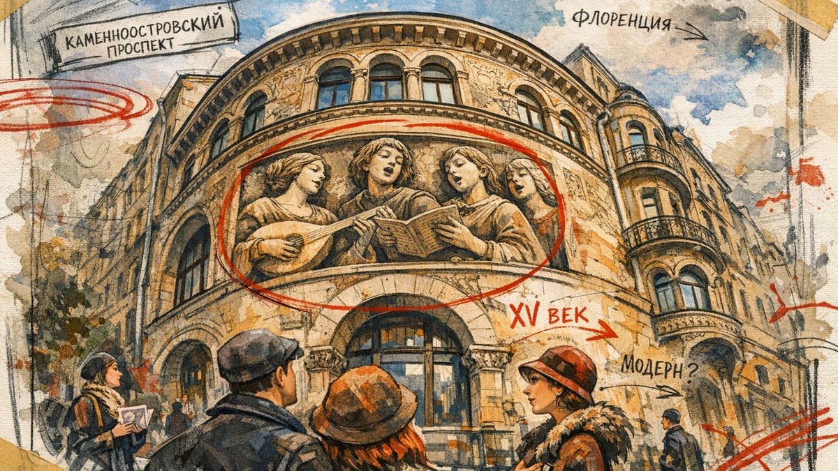 Особняк с итальянским акцентом на Каменноостровском: зачем в Петербурге построили дом с флорентийскими «певчими»