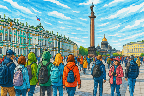 Туристы в СПб