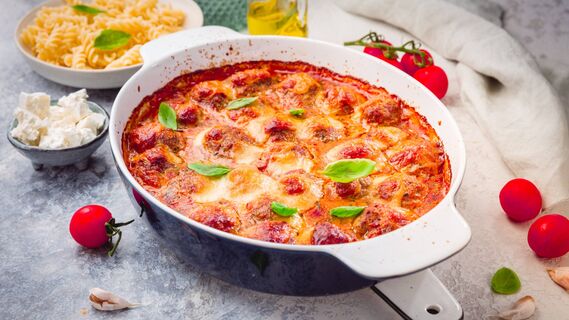 Запеканка из макарон с фаршем