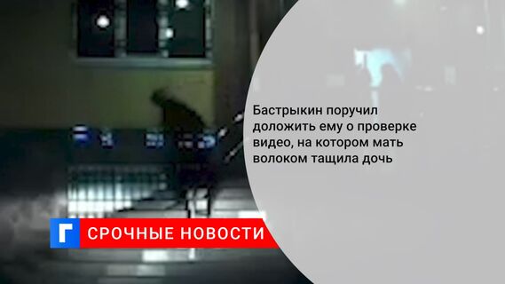 Бастрыкин поручил доложить ему о проверке видео, на котором мать волоком тащила дочь 