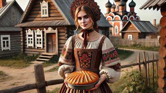 Женщина с пирогом